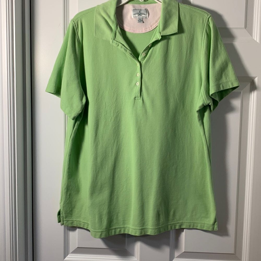 Outer Banks extra large green women’s short sleeve polo